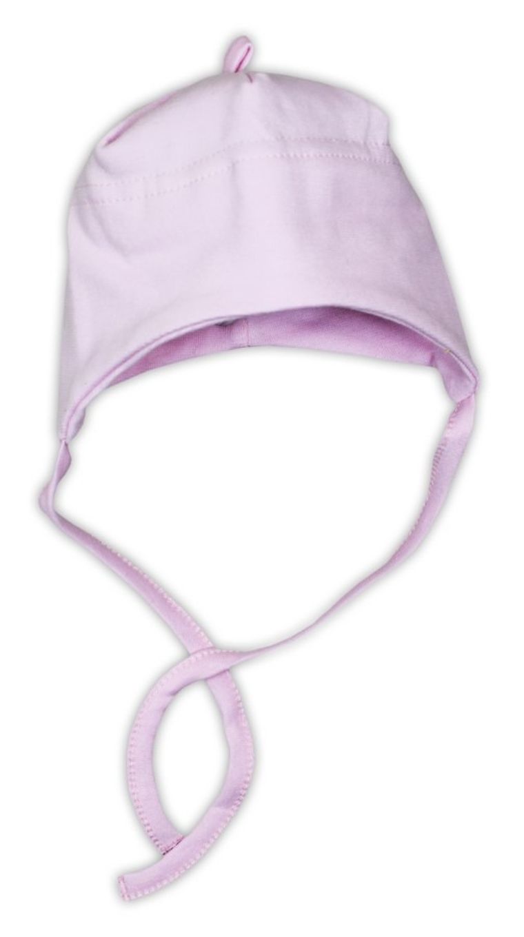 Czapka dziewczęca, wiązana, różowa, Nicol