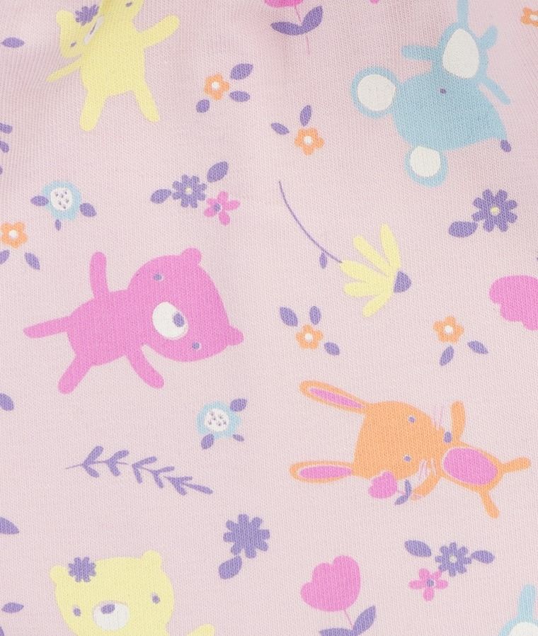 Czapka dziewczęca, wiązana, różowa, zwierzętka, Döll