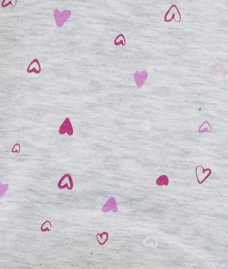 Czapka dziewczęca, wiązana, szara, serduszka, Döll