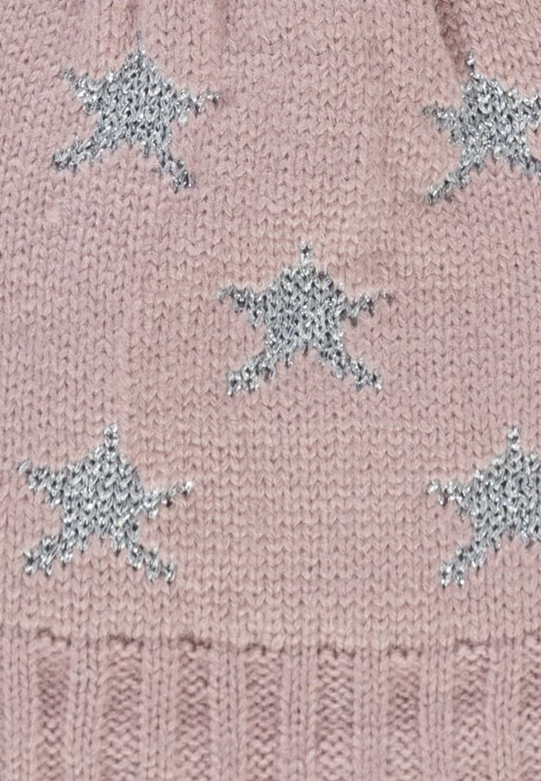 Czapka dziewczęca z pomponem, różowa, Tom Tailor