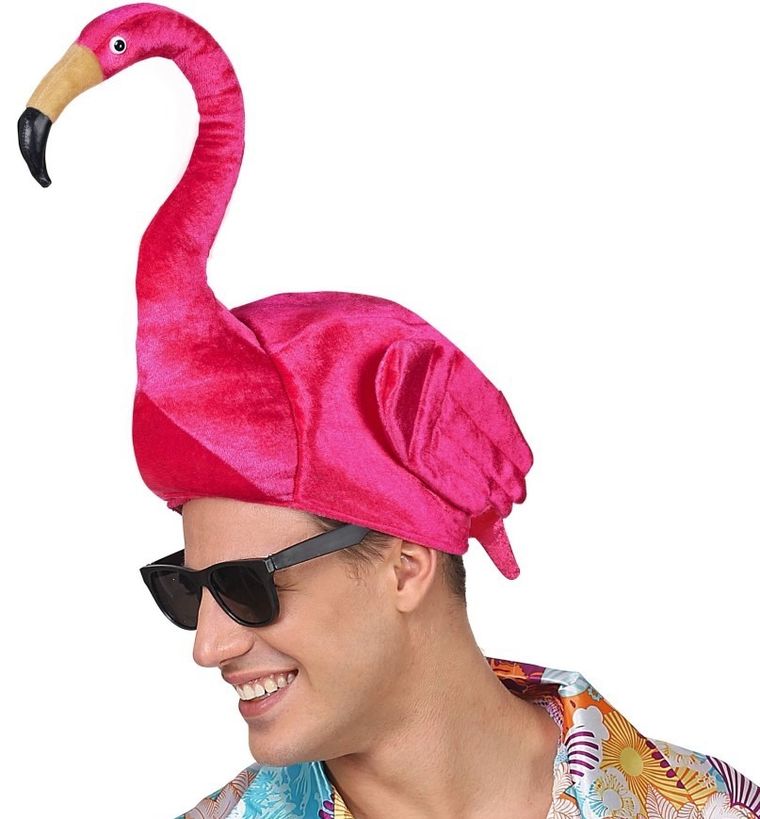 Czapka, flaming, różowa