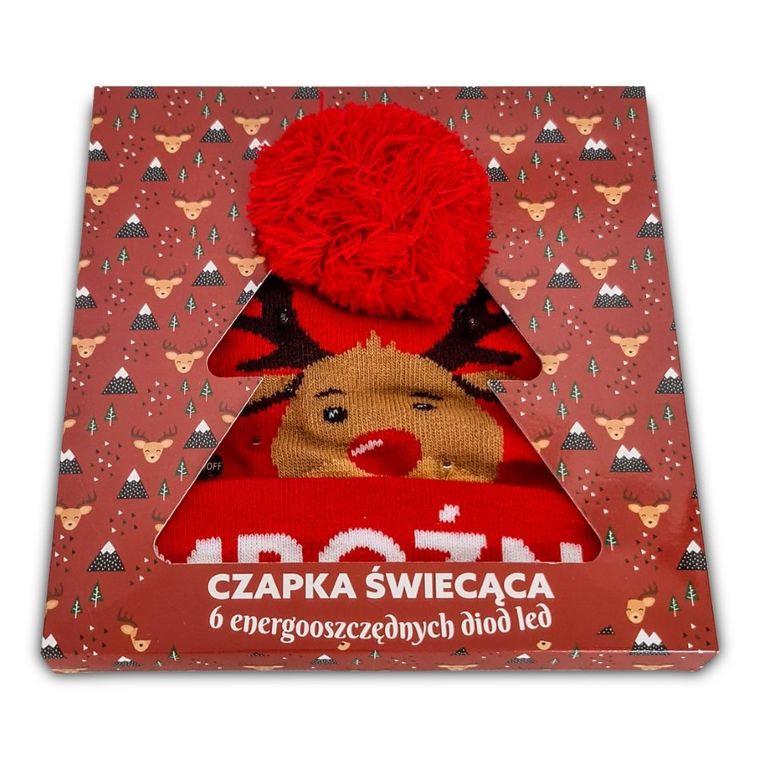 Czapka LED, mroźno