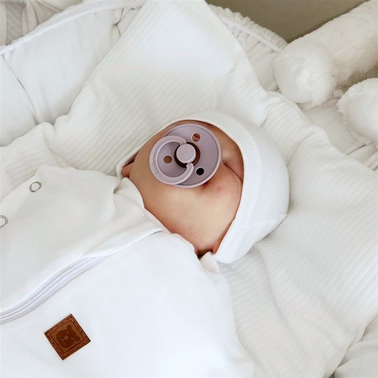 Czapka niemowlęca, ecru, zestaw, 2 szt., MimiNu