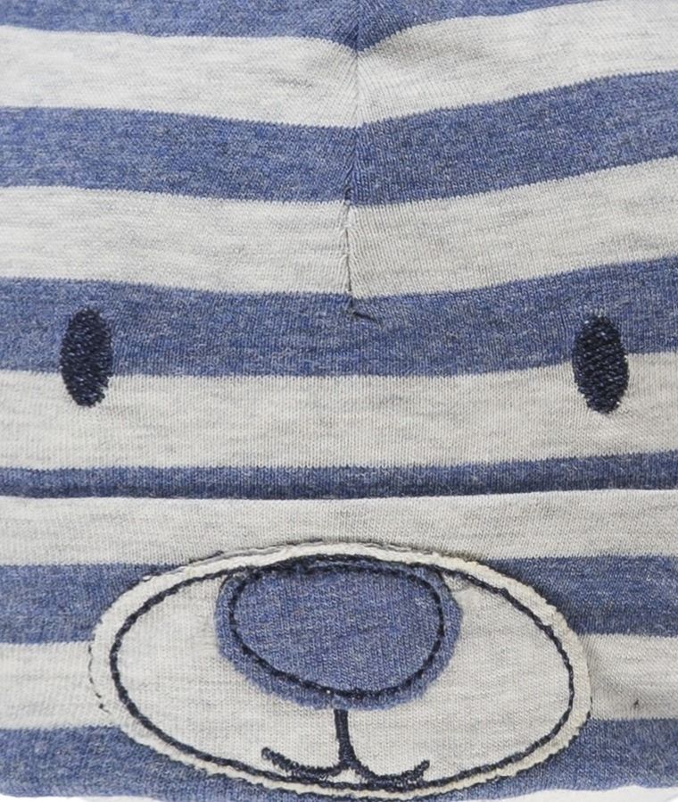 Czapka niemowlęca, niebiesko-szara, Döll