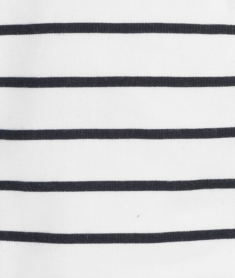 Czapka niemowlęca, wiązana, biała, paski, Döll