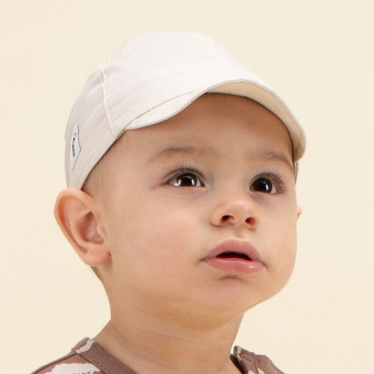 Czapka z daszkiem chłopięca, beżowa, Pinokio