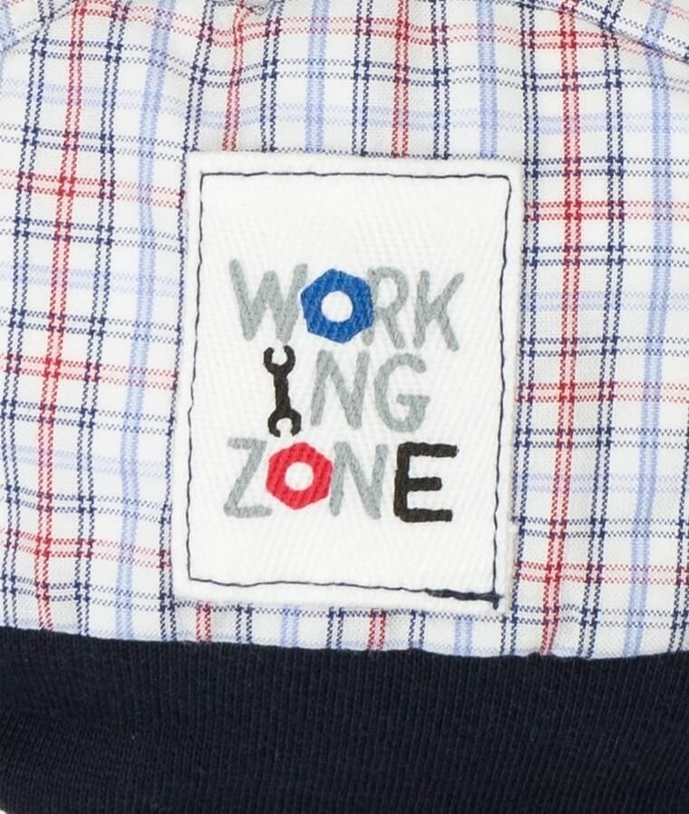 Czapka z daszkiem chłopięca, biało-niebieska, Döll