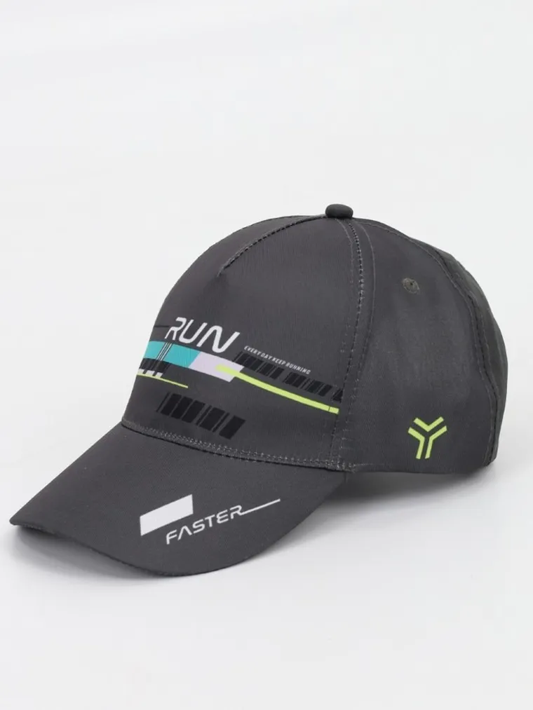 Czapka z daszkiem chłopięca, grafitowa, Yoclub