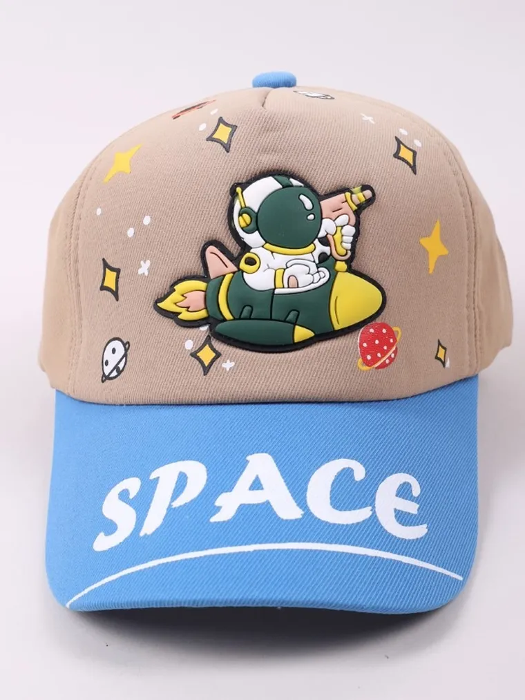 Czapka z daszkiem dziecięca, beżowa, Yoclub