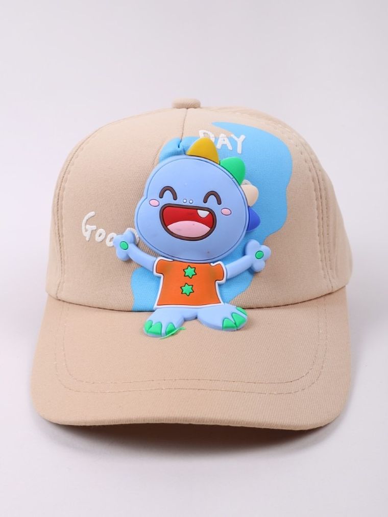 Czapka z daszkiem dziecięca, beżowa, Yoclub