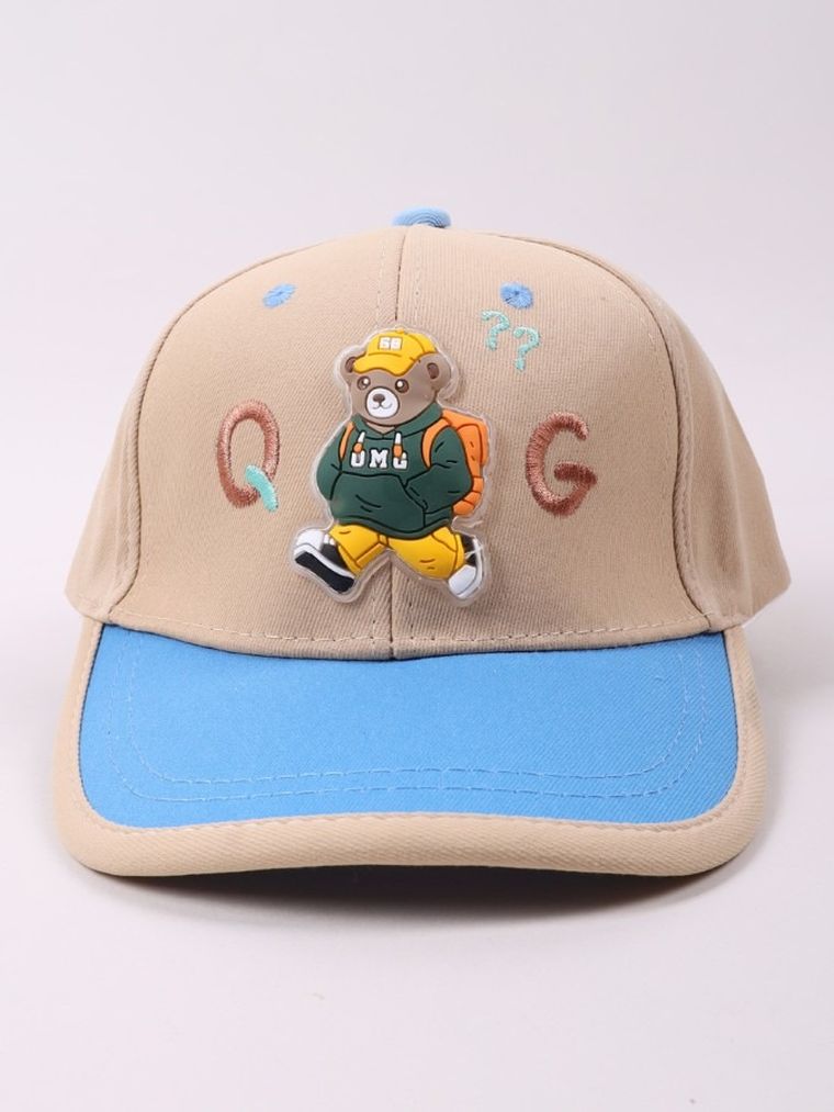 Czapka z daszkiem dziecięca, beżowa, Yoclub