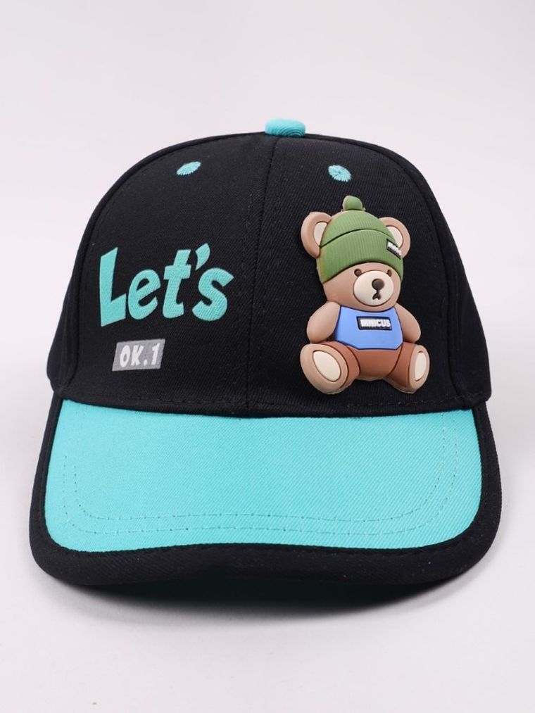 Czapka z daszkiem dziecięca, czarna, Yoclub