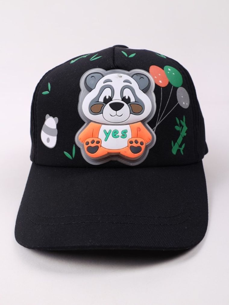 Czapka z daszkiem dziecięca, czarna, Yoclub