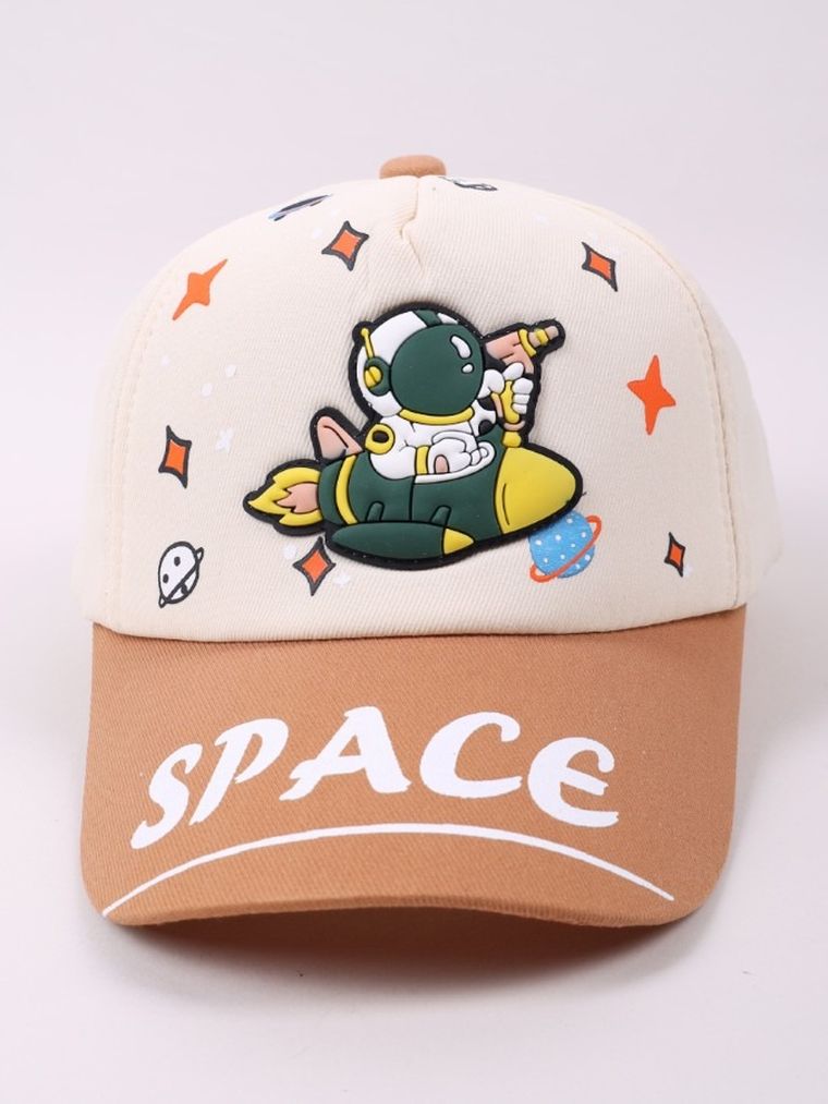 Czapka z daszkiem dziecięca, ecru, Yoclub