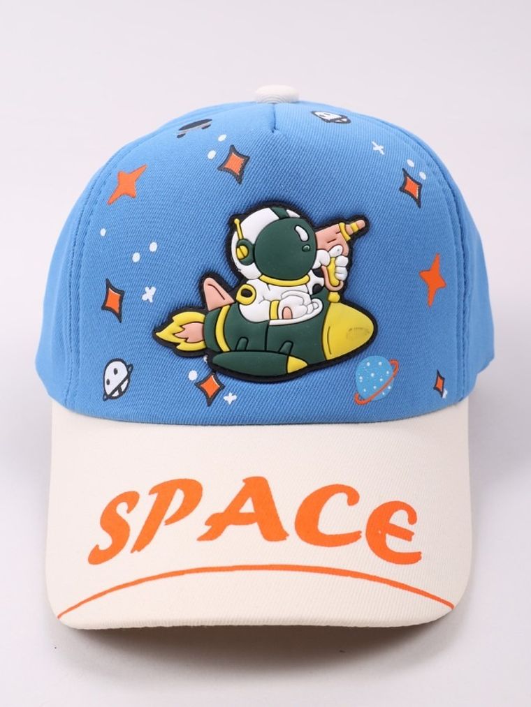 Czapka z daszkiem dziecięca, niebieska, Yoclub