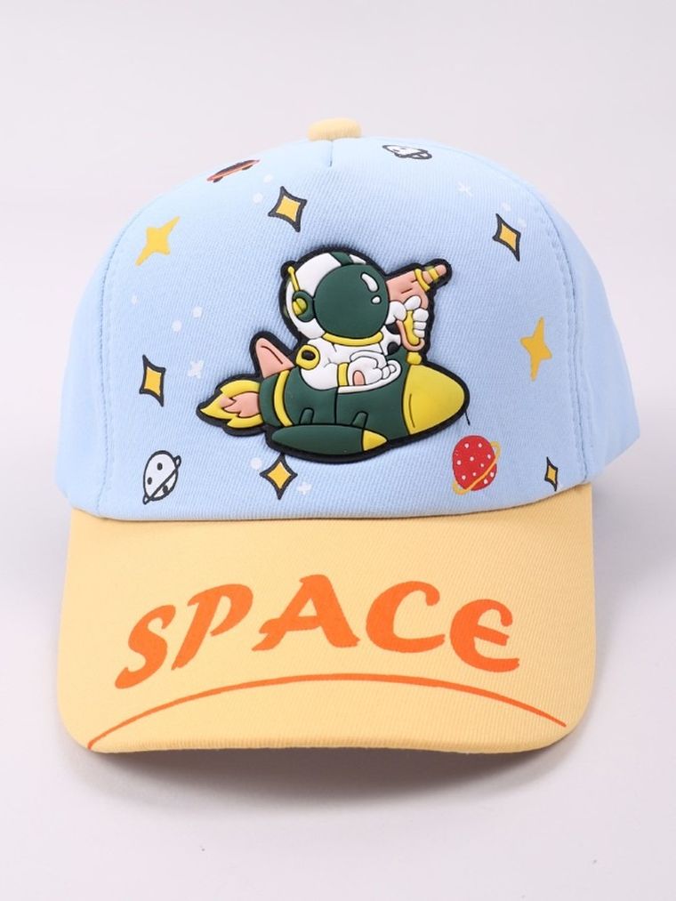 Czapka z daszkiem dziecięca, niebieska, Yoclub