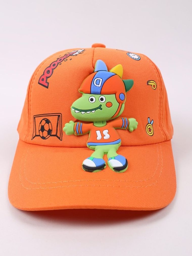 Czapka z daszkiem dziecięca, pomarańczowa, Yoclub