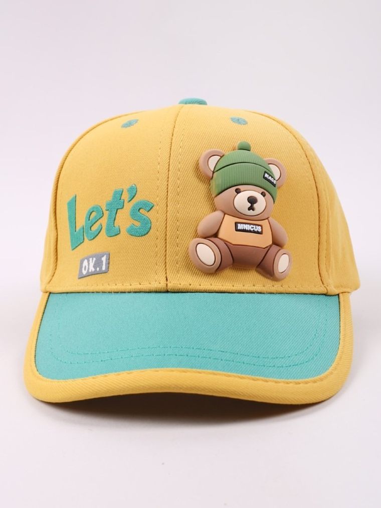 Czapka z daszkiem dziecięca, żółta, Yoclub