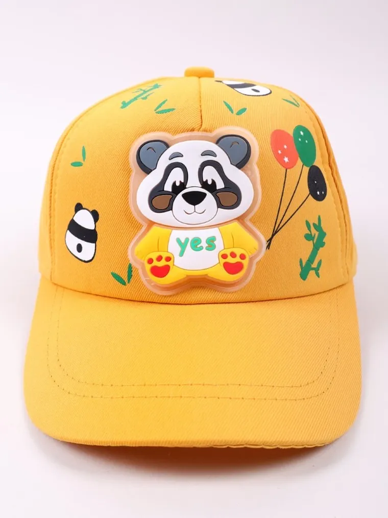 Czapka z daszkiem dziecięca, żółta, Yoclub