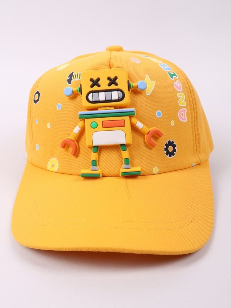 Czapka z daszkiem dziecięca, żółta, Yoclub