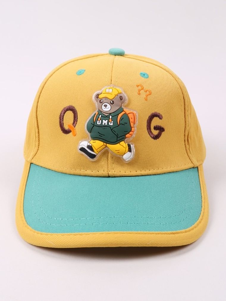 Czapka z daszkiem dziecięca, żółta, Yoclub