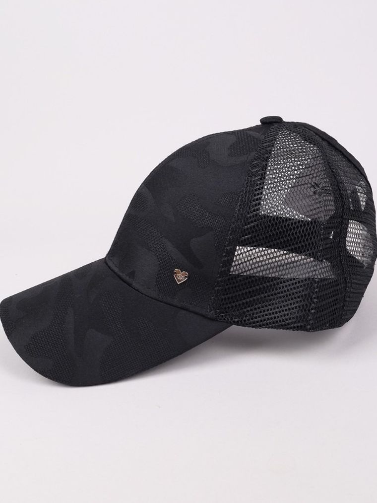 Czapka z daszkiem dziewczęca, czarna, Yoclub