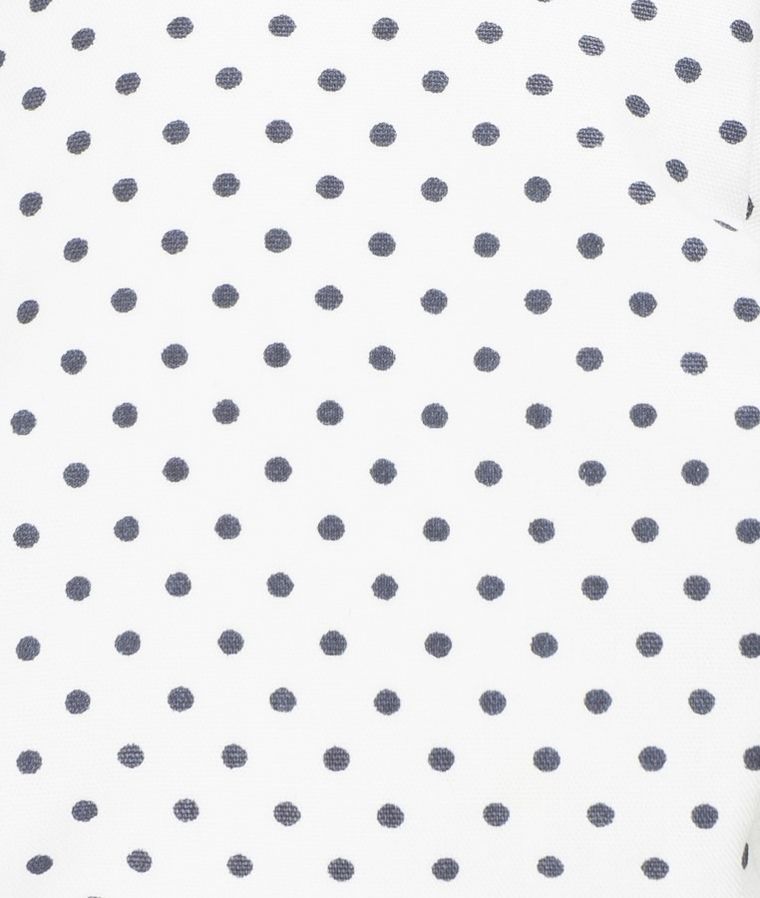 Czapka z daszkiem dziewczęca, wiązana, biała, kropki, Döll