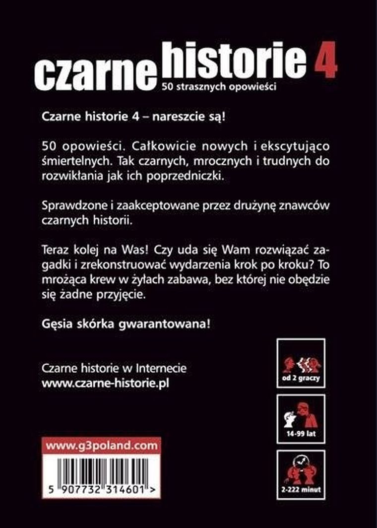 Czarne Historie 4, gra karciana