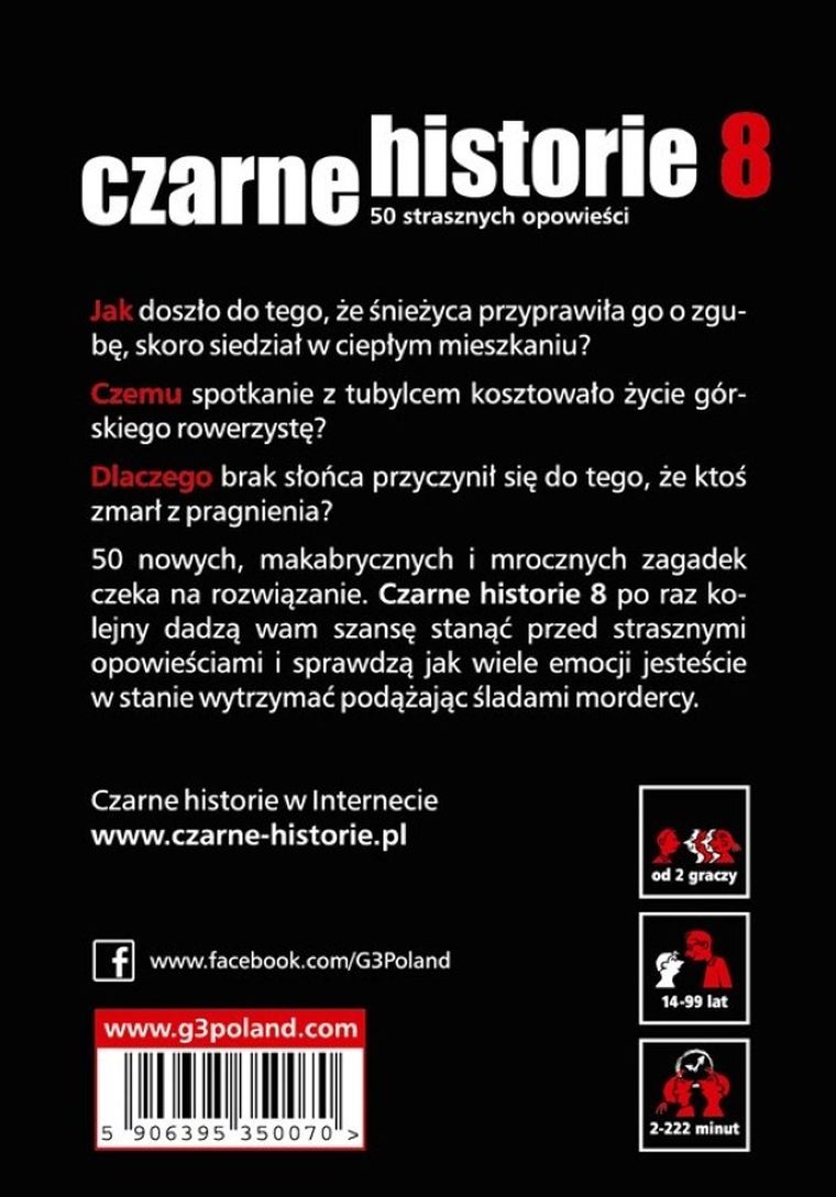 Czarne Historie 8, gra karciana