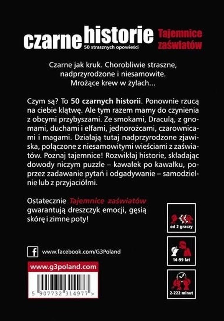 Czarne Historie, Tajemnice zaświatów, gra karciana