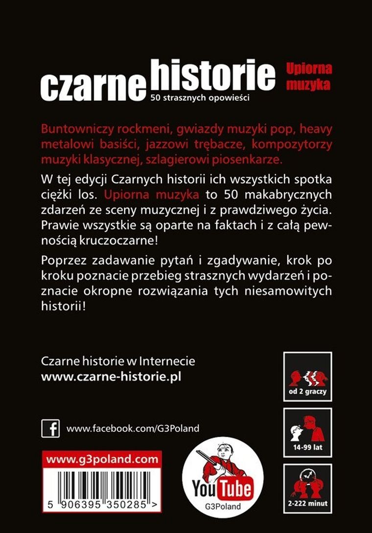 Czarne Historie, Upiorna muzyka, gra karciana