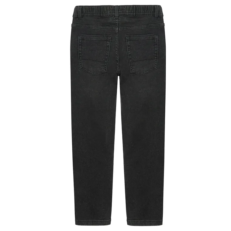 Czarne regulowane spodnie jeansowe o kroju slim Cool Club