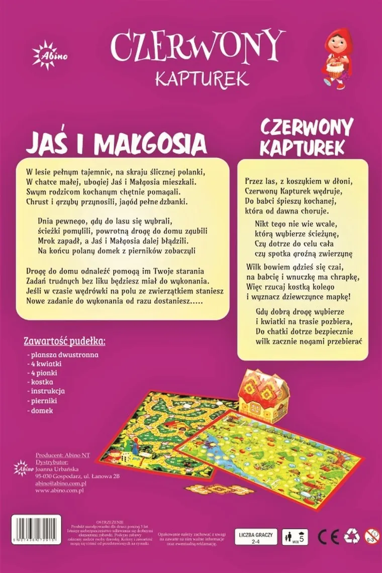 Czerwony Kapturek, Jaś i Małgosia, gra familijna