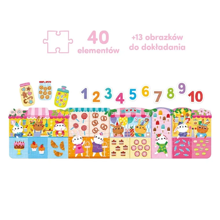 CzuCzu, Cyfry, Króliczki, puzzle, 40 elementów