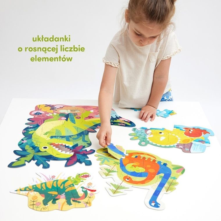 CzuCzu, Dinozaury, puzzle progresywne 4w1, 3+