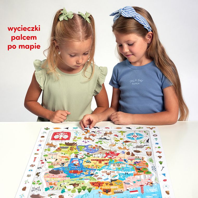 CzuCzu, Mapa Polski, puzzle, 100 elementów + plakat