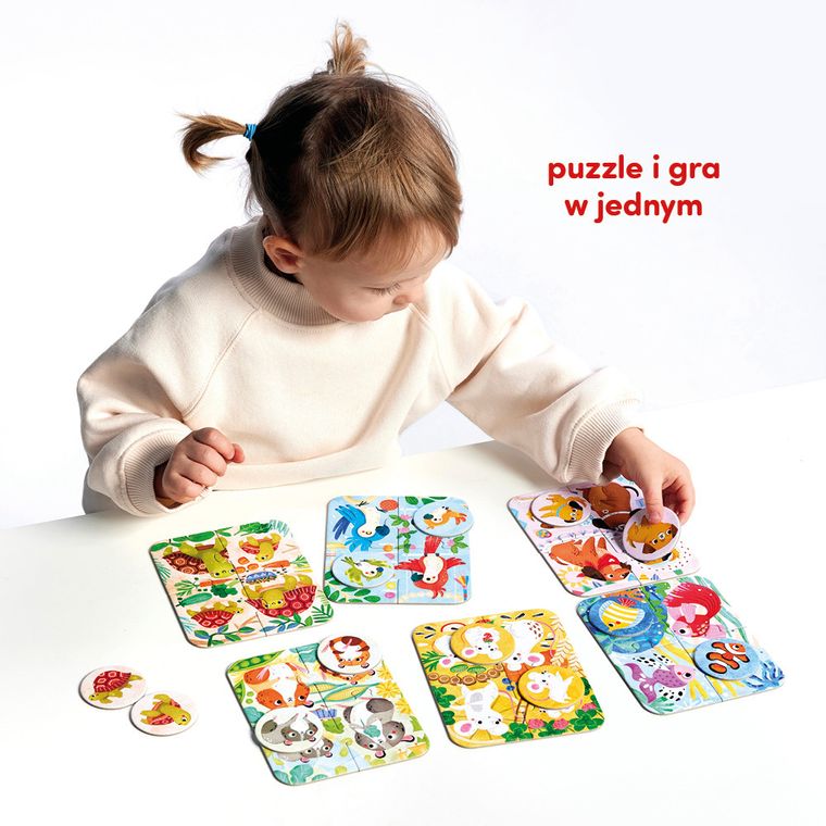 CzuCzu, Myszka i przyjaciele, puzzle i gra, 6-4 elementy, 2+