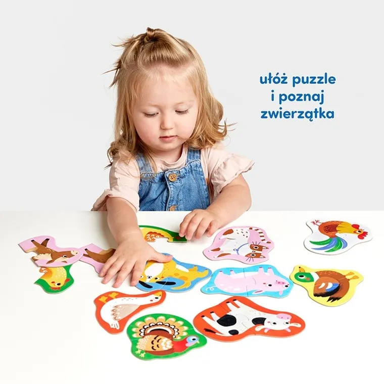 CzuCzu, puzzle do pary, Moje Zwierzątka, 2 elementy, 18m+