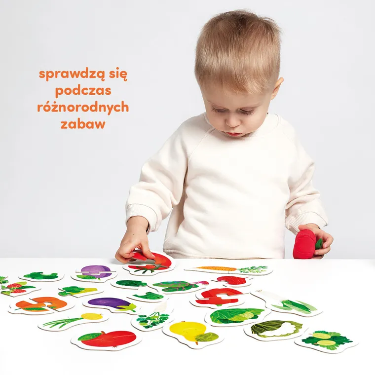CzuCzu, Puzzle do pary, Owoce i warzywa, 2 elementy, 18m+