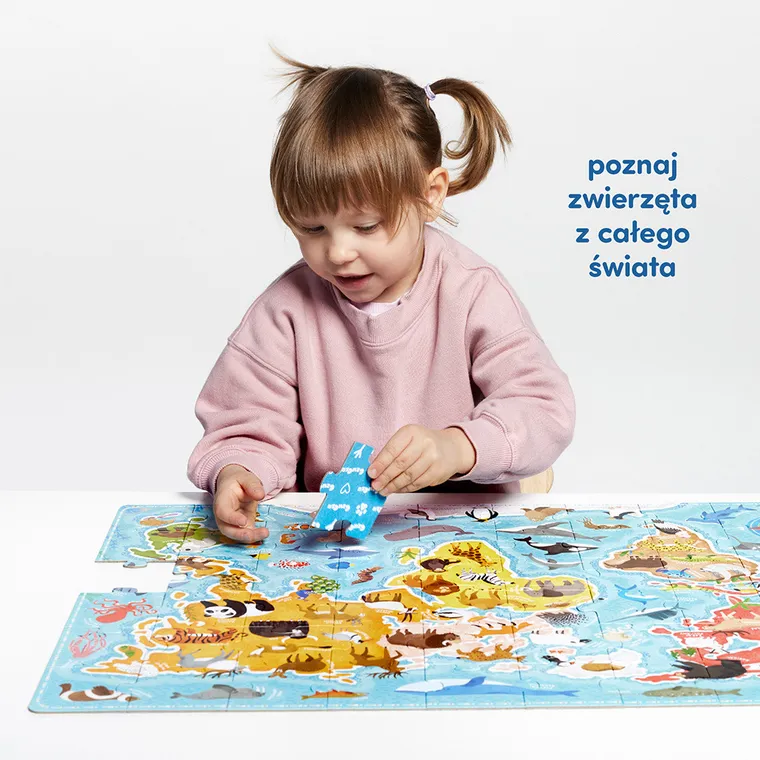 CzuCzu, puzzle małego odkrywcy, Zwierzęta Świata, 60 elementów