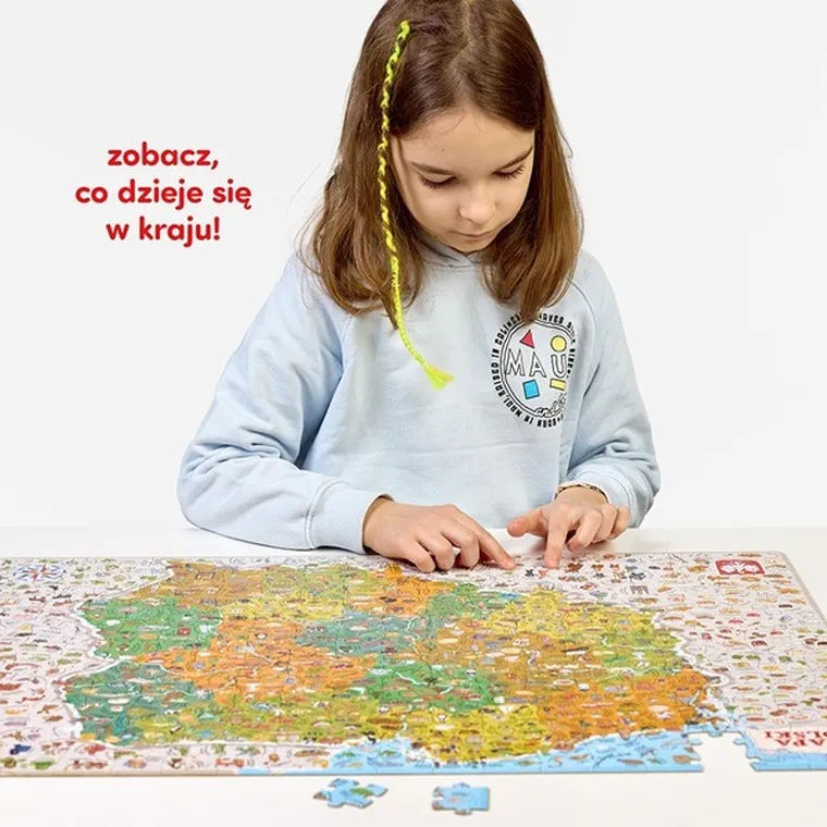 CzuCzu, puzzle odkrywcy, Mapa Polski, 300 elementów