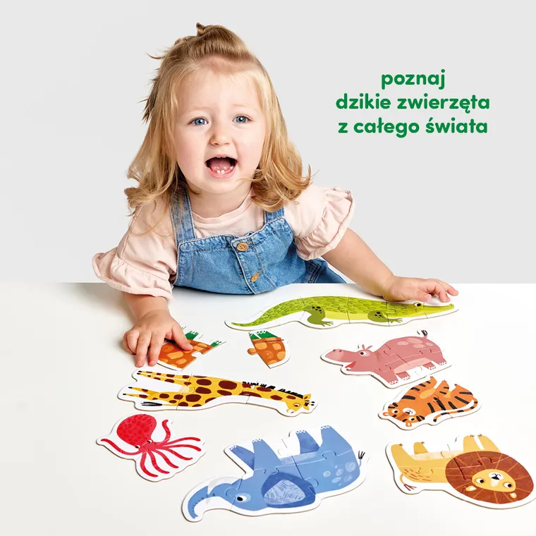 CzuCzu, Puzzle progresywne, Dzikie zwierzątka, 2+, 8 układanek