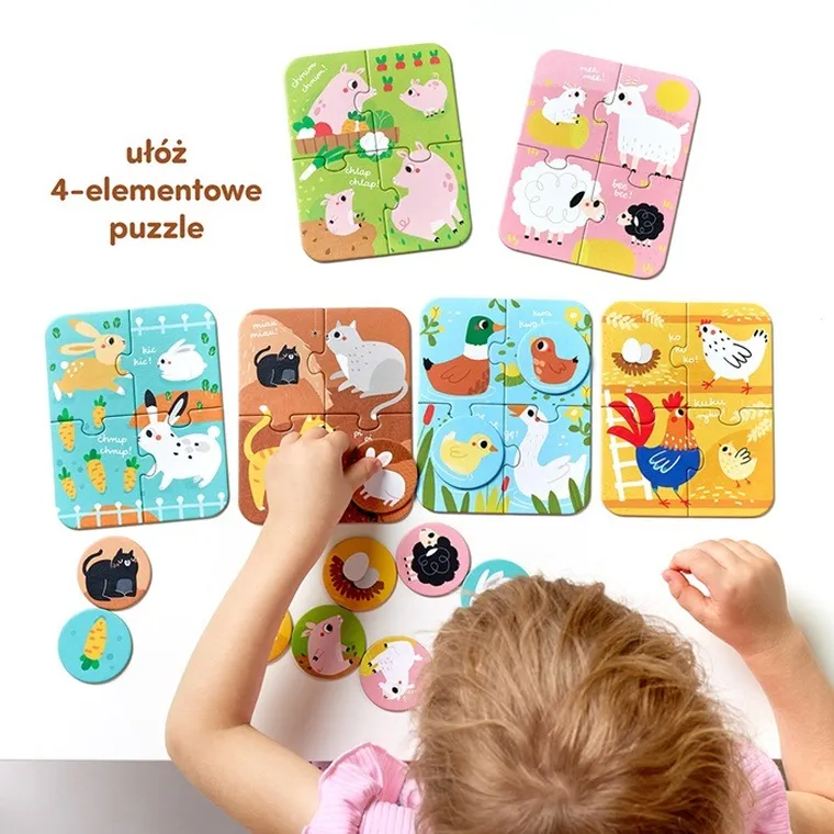 CzuCzu, puzzle, Zwierzęta małe i duże 2+