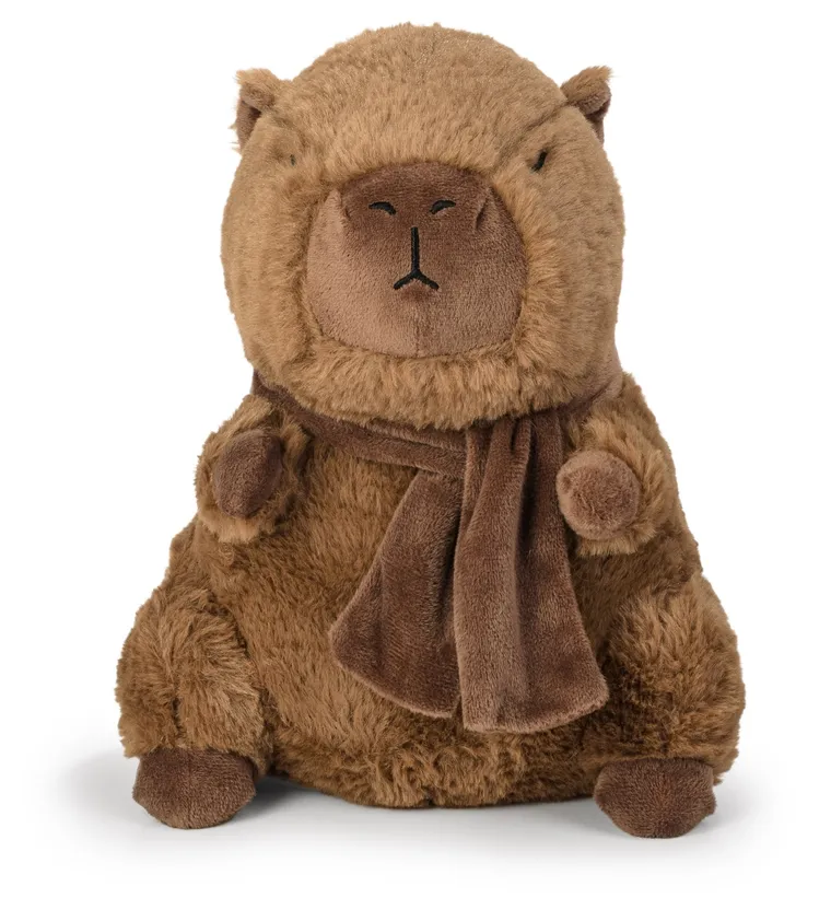 Daffi, Kapibara z brązowym szalikiem, maskotka, 27 cm