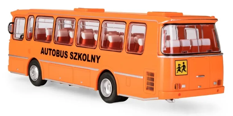 Daffi, Kolekcja Polskiej Motoryzacji, Autosan H9-20, autobus szkolny, model pojazdu, 1:43, pomarańczowy