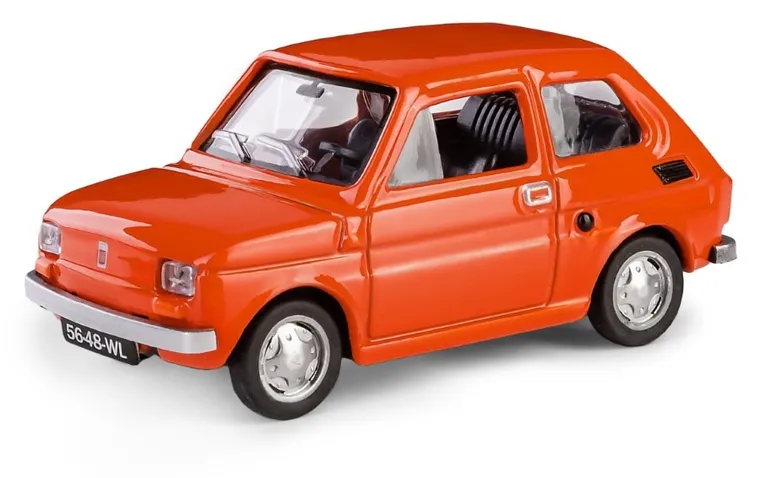 Daffi, Kolekcja Polskiej Motoryzacji, Fiat 126p, Czterdziestolatek, pojazd, model metalowy, czerwony, 1:43