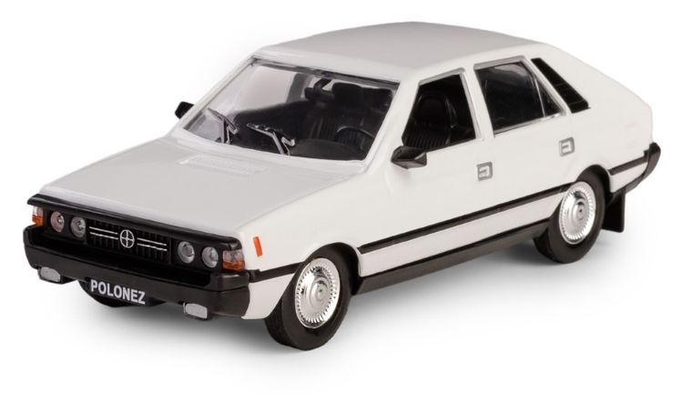 Daffi, Kolekcja Polskiej Motoryzacji, FSO Polonez, pojazd, model metalowy, biały, 1:43