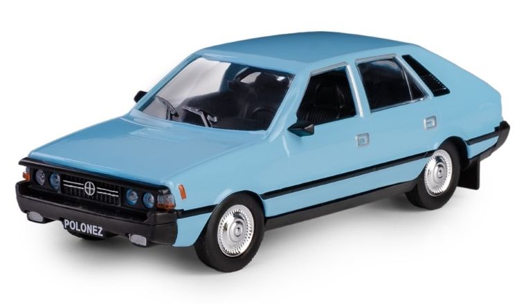 Daffi, Kolekcja Polskiej Motoryzacji, FSO Polonez, pojazd, model metalowy, niebieski, 1:43