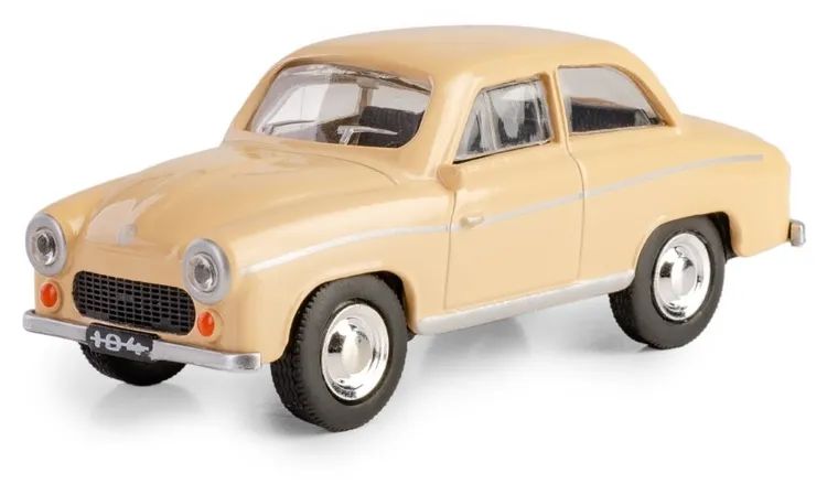 Daffi, Kolekcja Polskiej Motoryzacji, Syrena 104, pojazd, model metalowy, beżowy, 1:43