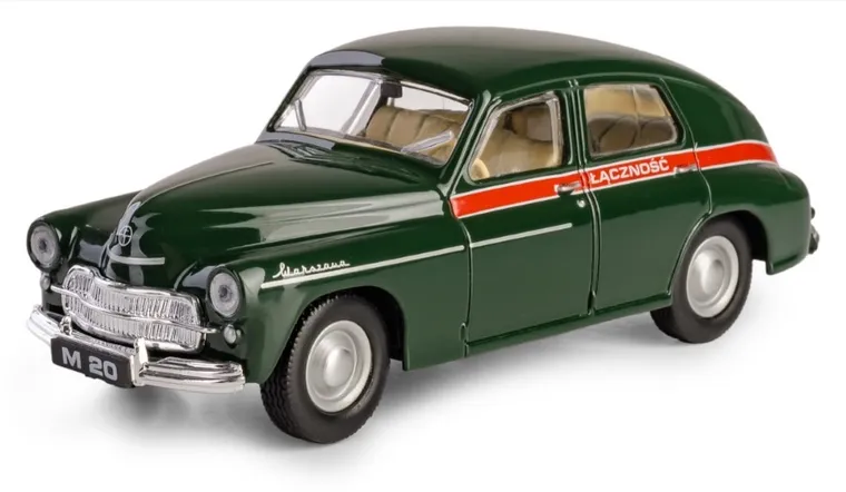 Daffi, Kolekcja Polskiej Motoryzacji, Warszawa M-20 Łączność, pojazd, model metalowy, 1:43